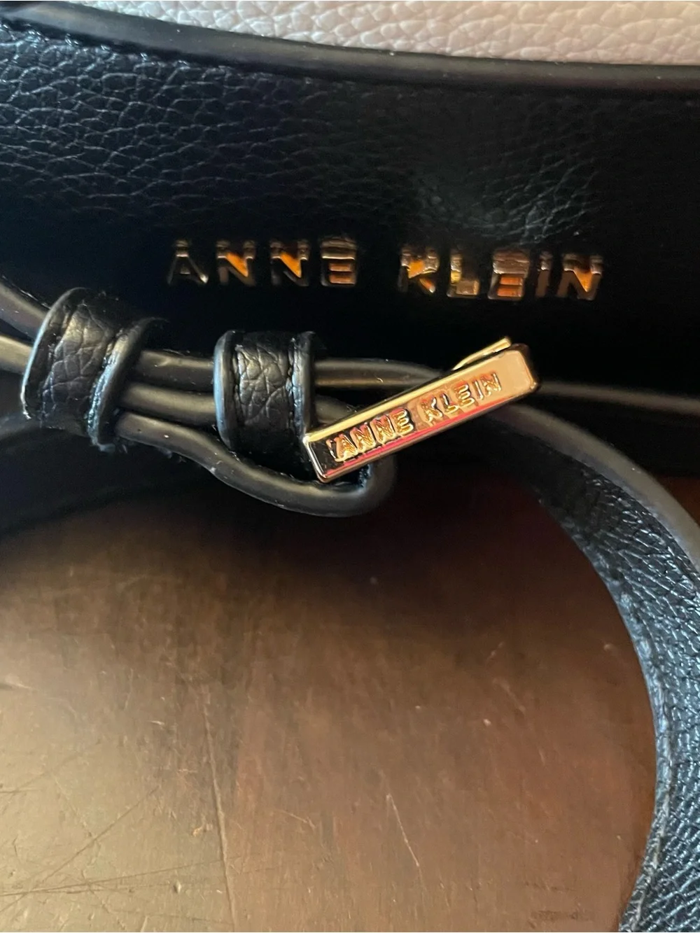 ANNE KLEIN Colorblock Bucket Bag Crossbody Shoulder Purse Drawstring Card Holder